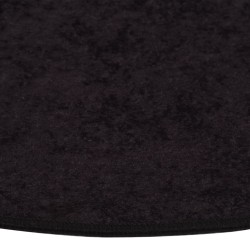 vidaXL Teppich Waschbar Anthrazit φ120 cm Rutschfest 