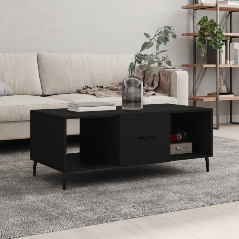 vidaXL Couchtisch Schwarz 102x50x40 cm Holzwerkstoff vidaXL Couchtisch Schwarz 102x50x40 cm Holzwerkstoff
