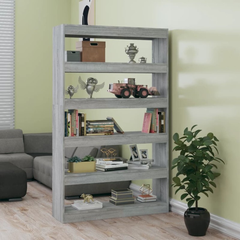 vidaXL Bücherregal/Raumteiler Grau Sonoma 100x30x166 cm vidaXL Bücherregal/Raumteiler Grau Sonoma 100x30x166 cm