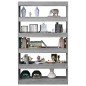 vidaXL Bücherregal/Raumteiler Grau Sonoma 100x30x166 cm vidaXL Bücherregal/Raumteiler Grau Sonoma 100x30x166 cm