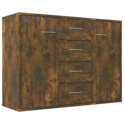 vidaXL Sideboard Räuchereiche 88x30x65 cm Holzwerkstoff