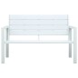 vidaXL Gartenbank 120 cm HDPE Weiß Holz-Optik vidaXL Gartenbank 120 cm HDPE Weiß Holz-Optik