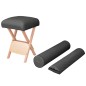 vidaXL Massage-Klapphocker 12 cm dicker Sitz & 2 Nackenrollen Schwarz vidaXL Massage-Klapphocker 12 cm dicker Sitz & 2 Nackenrollen Schwarz