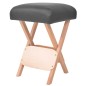 vidaXL Massage-Klapphocker 12 cm dicker Sitz & 2 Nackenrollen Schwarz vidaXL Massage-Klapphocker 12 cm dicker Sitz & 2 Nackenrollen Schwarz