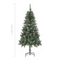 vidaXL Künstlicher Weihnachtsbaum Kiefernzapfen Weißem Glitzer 150 cm vidaXL Künstlicher Weihnachtsbaum Kiefernzapfen Weißem Glitzer 150 cm