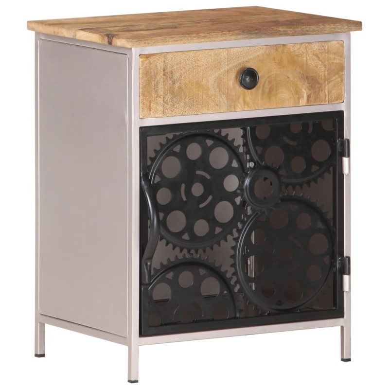 vidaXL Nachttisch 40x30x50 cm Raues Mangoholz vidaXL Nachttisch 40x30x50 cm Raues Mangoholz