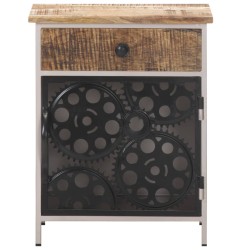 vidaXL Nachttisch 40x30x50 cm Raues Mangoholz