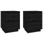 vidaXL Nachttische 2 Stk. Schwarz 40x35x50 cm Massivholz Kiefer vidaXL Nachttische 2 Stk. Schwarz 40x35x50 cm Massivholz Kiefer