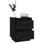 vidaXL Nachttische 2 Stk. Schwarz 40x35x50 cm Massivholz Kiefer vidaXL Nachttische 2 Stk. Schwarz 40x35x50 cm Massivholz Kiefer