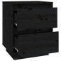 vidaXL Nachttische 2 Stk. Schwarz 40x35x50 cm Massivholz Kiefer vidaXL Nachttische 2 Stk. Schwarz 40x35x50 cm Massivholz Kiefer