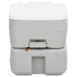 vidaXL Camping-Toilette Tragbar Grau und Weiß 15+10 L HDPE vidaXL Camping-Toilette Tragbar Grau und Weiß 15+10 L HDPE