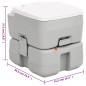 vidaXL Camping-Toilette Tragbar Grau und Weiß 15+10 L HDPE vidaXL Camping-Toilette Tragbar Grau und Weiß 15+10 L HDPE
