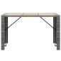 7-tlg. Gartenbar-Set mit Auflagen Poly Rattan Grau 7-tlg. Gartenbar-Set mit Auflagen Poly Rattan Grau