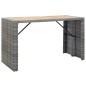 7-tlg. Gartenbar-Set mit Auflagen Poly Rattan Grau 7-tlg. Gartenbar-Set mit Auflagen Poly Rattan Grau