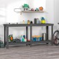 vidaXL Werkbank Grau 180x50x80 cm Massivholz Kiefer vidaXL Werkbank Grau 180x50x80 cm Massivholz Kiefer