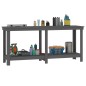 vidaXL Werkbank Grau 180x50x80 cm Massivholz Kiefer vidaXL Werkbank Grau 180x50x80 cm Massivholz Kiefer
