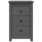 vidaXL Nachttische 2 Stk. Grau 40x35x61,5 cm Massivholz Kiefer vidaXL Nachttische 2 Stk. Grau 40x35x61,5 cm Massivholz Kiefer