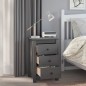 vidaXL Nachttische 2 Stk. Grau 40x35x61,5 cm Massivholz Kiefer vidaXL Nachttische 2 Stk. Grau 40x35x61,5 cm Massivholz Kiefer