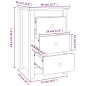 vidaXL Nachttische 2 Stk. Grau 40x35x61,5 cm Massivholz Kiefer vidaXL Nachttische 2 Stk. Grau 40x35x61,5 cm Massivholz Kiefer