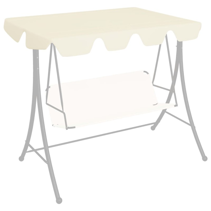 vidaXL Ersatzdach für Hollywoodschaukel Creme 150/130x70/105 cm vidaXL Ersatzdach für Hollywoodschaukel Creme 150/130x70/105 cm