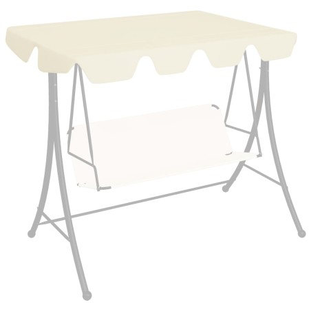 vidaXL Ersatzdach für Hollywoodschaukel Creme 150/130x70/105 cm 