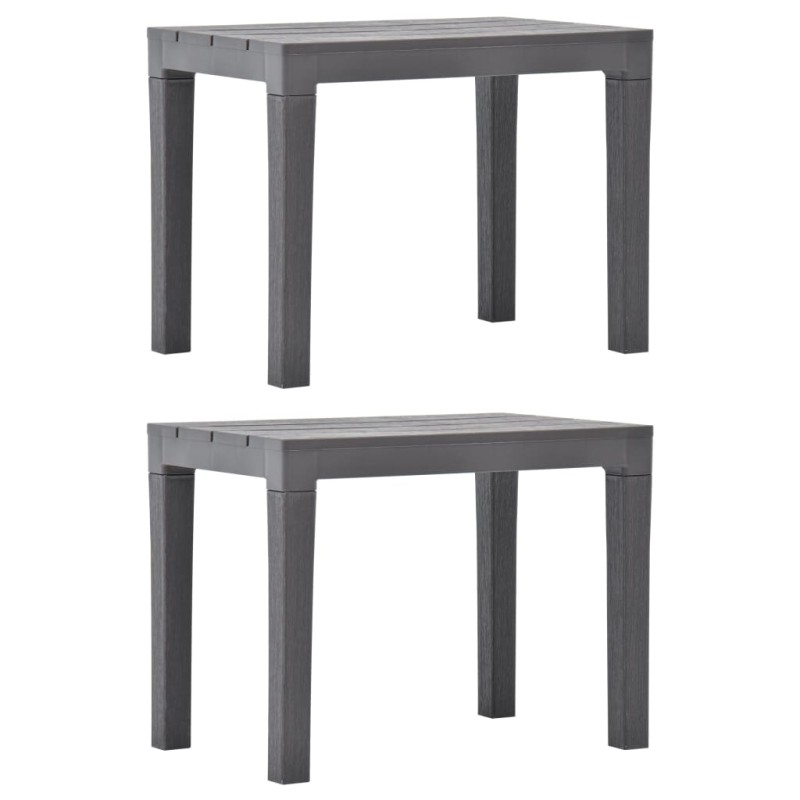 vidaXL Gartenbänke 2 Stk. Moccafarben Kunststoff vidaXL Gartenbänke 2 Stk. Moccafarben Kunststoff