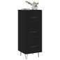 vidaXL Sideboard Schwarz 34,5x34x90 cm Holzwerkstoff vidaXL Sideboard Schwarz 34,5x34x90 cm Holzwerkstoff