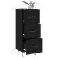 vidaXL Sideboard Schwarz 34,5x34x90 cm Holzwerkstoff vidaXL Sideboard Schwarz 34,5x34x90 cm Holzwerkstoff
