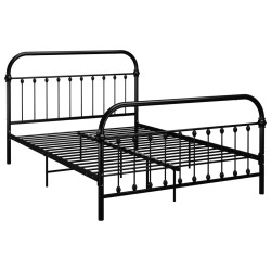 vidaXL Bettgestell Schwarz Metall 160×200 cm