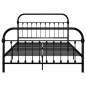 vidaXL Bettgestell Schwarz Metall 160×200 cm vidaXL Bettgestell Schwarz Metall 160×200 cm