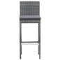 vidaXL 5-tlg. Garten-Bar-Set Poly Rattan und Akazienholz Grau vidaXL 5-tlg. Garten-Bar-Set Poly Rattan und Akazienholz Grau