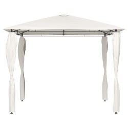 vidaXL Pavillon mit Pfostenabdeckungen 3x3x2,6 m Creme 160 g/m²