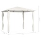 vidaXL Pavillon mit Pfostenabdeckungen 3x3x2,6 m Creme 160 g/m² vidaXL Pavillon mit Pfostenabdeckungen 3x3x2,6 m Creme 160 g/m²