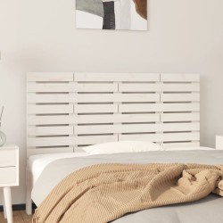 vidaXL Wand-Kopfteil Weiß 146x3x63 cm Massivholz Kiefer