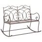vidaXL Gartenbank 104 cm Eisen Antik Braun vidaXL Gartenbank 104 cm Eisen Antik Braun