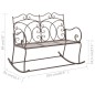 vidaXL Gartenbank 104 cm Eisen Antik Braun vidaXL Gartenbank 104 cm Eisen Antik Braun