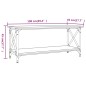vidaXL Couchtisch Grau Sonoma 100x45x45 cm Holzwerkstoff und Eisen vidaXL Couchtisch Grau Sonoma 100x45x45 cm Holzwerkstoff und Eisen