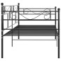 vidaXL Schlafsofa Bettgestell Schwarz Metall 90x200 cm vidaXL Schlafsofa Bettgestell Schwarz Metall 90x200 cm