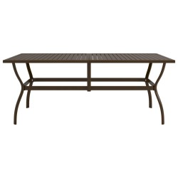 vidaXL Gartentisch Braun 190x80x72 cm Stahl