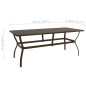vidaXL Gartentisch Braun 190x80x72 cm Stahl vidaXL Gartentisch Braun 190x80x72 cm Stahl