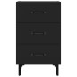 vidaXL Nachttisch Schwarz 40x40x66 cm Holzwerkstoff vidaXL Nachttisch Schwarz 40x40x66 cm Holzwerkstoff