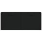 vidaXL Wandschrank Schwarz 80x36,5x35 cm Holzwerkstoff
