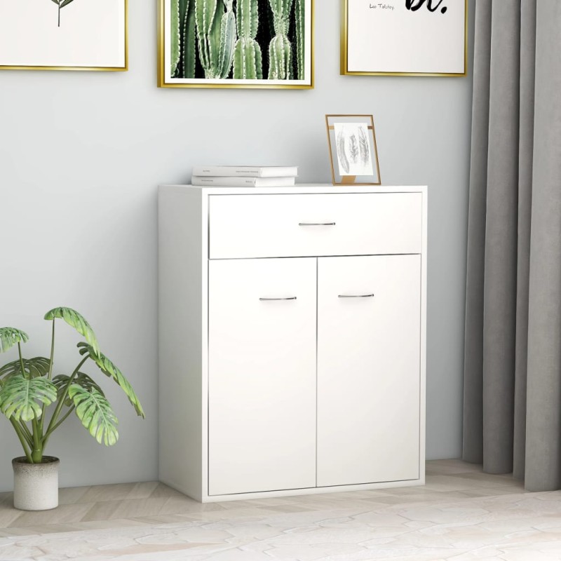 vidaXL Sideboard Weiß 60x30x75 cm Holzwerkstoff vidaXL Sideboard Weiß 60x30x75 cm Holzwerkstoff