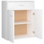 vidaXL Sideboard Weiß 60x30x75 cm Holzwerkstoff vidaXL Sideboard Weiß 60x30x75 cm Holzwerkstoff