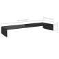 vidaXL TV-Tisch/Bildschirmerhöhung Glas Schwarz 110x30x13 cm vidaXL TV-Tisch/Bildschirmerhöhung Glas Schwarz 110x30x13 cm