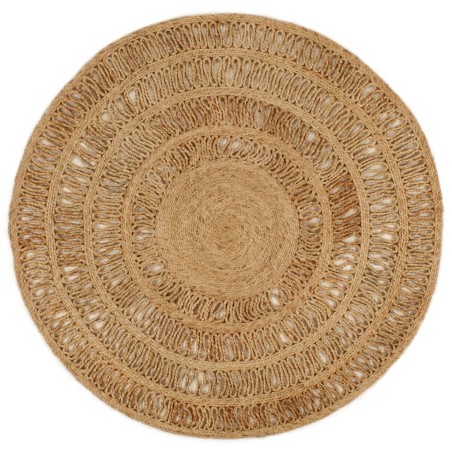 vidaXL Teppich Jute Handgeflochten 120 cm Rund