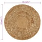 vidaXL Teppich Jute Handgeflochten 120 cm Rund vidaXL Teppich Jute Handgeflochten 120 cm Rund
