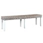 vidaXL Sitzbank 160 cm Weiß Natur Kubu-Rattan und Massivholz Mango vidaXL Sitzbank 160 cm Weiß Natur Kubu-Rattan und Massivholz Mango
