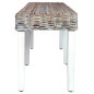 vidaXL Sitzbank 160 cm Weiß Natur Kubu-Rattan und Massivholz Mango vidaXL Sitzbank 160 cm Weiß Natur Kubu-Rattan und Massivholz Mango