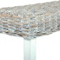 vidaXL Sitzbank 160 cm Weiß Natur Kubu-Rattan und Massivholz Mango vidaXL Sitzbank 160 cm Weiß Natur Kubu-Rattan und Massivholz Mango